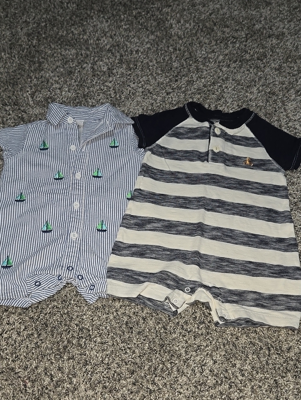 Gap & Little Me Boys 3-6 Month Rompers